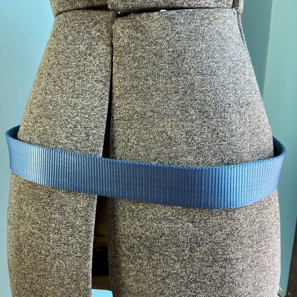 Patagonia Blue Webbing Hiking Belt with Multicolor Logo